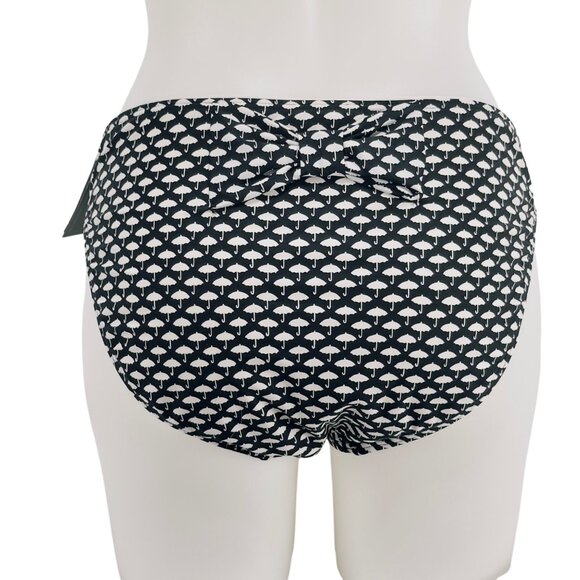 KENNETH COLE REACTION Women's Swimsuit Bottom Black White Umbrellas' Size XL - Picture 2 of 9